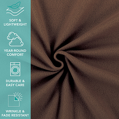 Cozy Soft Polar Fleece Throw Blanket 50x60 Brown (6pk), Pack Of 6 (P-FCPL-6PK-BR)