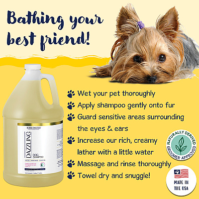 Bobbi Panter Signature Dazzling Dog Shampoo (1 Gallon) Argan Oil, Vitamin A, Geranium And Chamomile, 1 Gallon Bottle (BP00033)