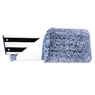 Wet & Dry Microfiber Mop Pad Looped 18" Blue, Pack Of 12 (PNP860018B)