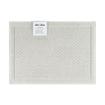 Cotton Bath Mat 17x24 Light Gray, 1 Each (P-HH-BM-1724-GY)