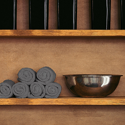 Cotton Salon Towel 16x28 Charcoal, Pack Of 12 (P-BB-1628-3CHA)