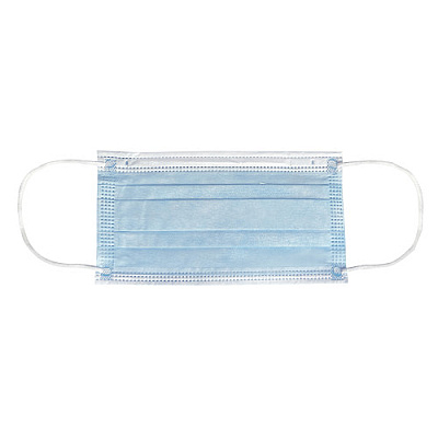 Blue Earloop Face Mask Adenna 3-ply 4-fold 50 Bx 10 Bxs C, Case Of 500 (FEL110B)