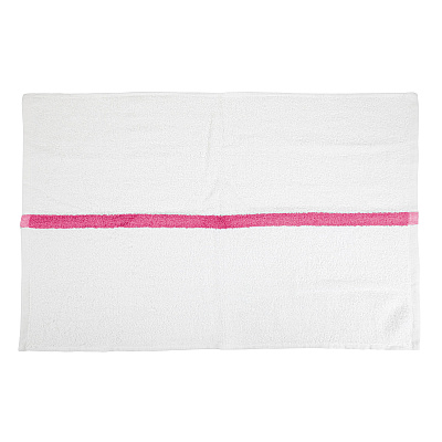 Power Gym Hand Towel 16x27 Pink Stripe, Case Of 120 (PWR-1627-3PKCS-CS)