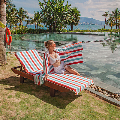 Cabo Cabana Chaise Cover 30x85 Red/blue, Pack Of 2 (P-CC-CC-OR/BL)