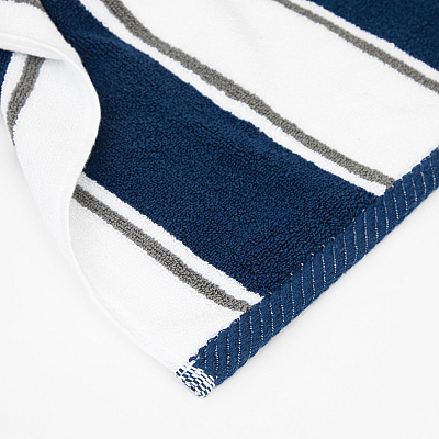 Aston & Arden Pinstripe Beach Towel 35x70 Navy/grey, 1 Each (P-BT-PINSTR-25BGY)
