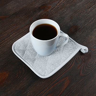 Cooks Linen Pot Holder 7x7 Grey, Case Of 144 (POT-GREY-CS)