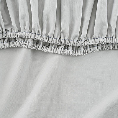 Host & Home Microfiber Fitted Sheets - Queen - Gray W/ Blue Hem, Pack Of 6 (P-MFS-608012-GY)