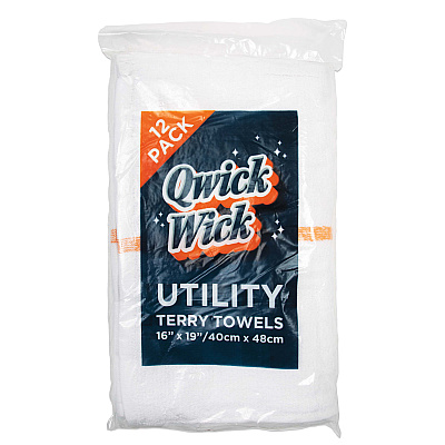 Qwick Wick Bar Mop Towel 30oz Gold Stripe, Pack Of 12 (P-N030-G65-5DZ)