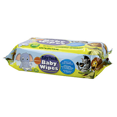  Baby Wipes, Unscented, 7" X 5.9", 80/pk, 24pks/cs, Case Of 24 Packs (82-2803)