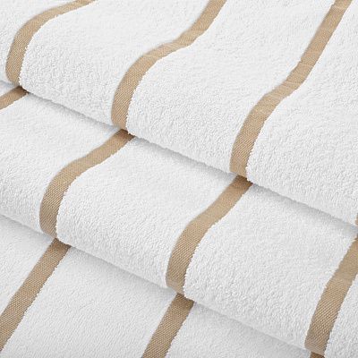 Las Rayas Beach Towel 30x60 Beige, Pack Of 4 (PNP-BT-HS3060-15BG)
