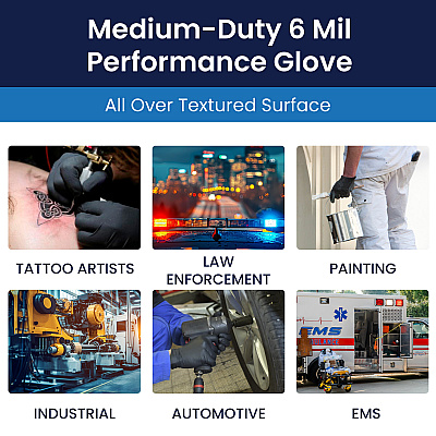 Shadow Nitrile Powder Free 6 Mil Exam Gloves Black Sm, Case Of 1000 (SHD932)