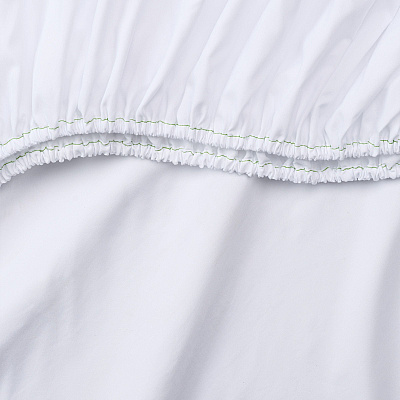 Host & Home Microfiber Fitted Sheets - King - White W/ Green Hem, Case Of 24 (MFS-788012)