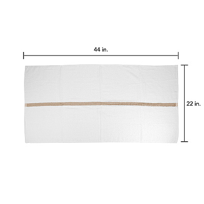 Power Gym Bath Towel 22x44 Beige Stripe, Pack Of 6 (PNP-PWR-2244-6BGCS)