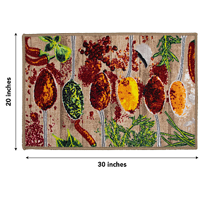 Sloppy Chef Printed Rug 20x30 Spices, 1 Each (PNP-KTC-20X30-SPI)