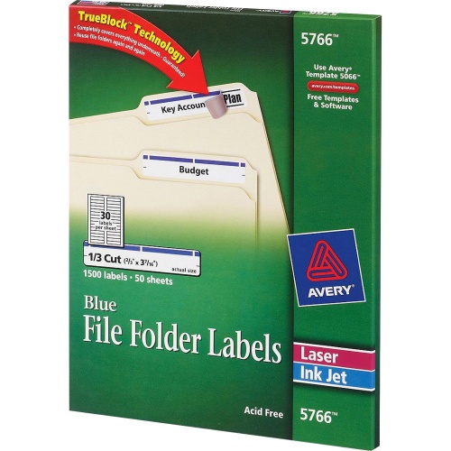 Avery TrueBlock File Folder Labels (5766)