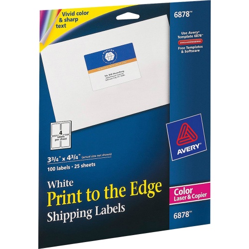 Avery Print-to-the-Edge Shipping Labels (6878)