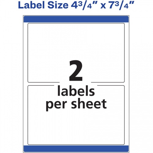 Avery Print-to-the-edge 2/Sheet Shipping Labels (6876)