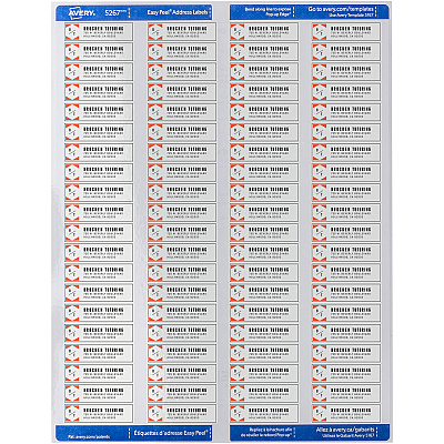 Avery Easy Peel White Inkjet Mailing Labels (AVE8167)