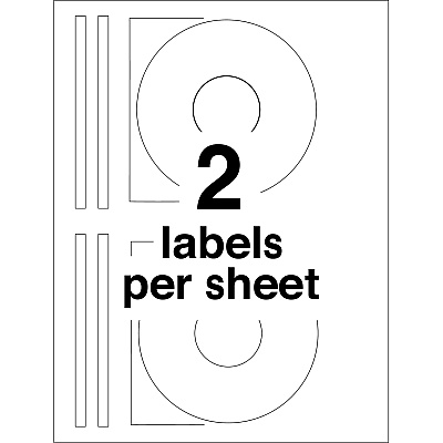 Avery 5931 Laser Labels Shuttered Jewel Case Inserts with Software for CD/DVD