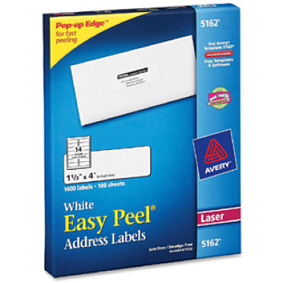 Avery Easy Peel Mailing Laser Labels (AVE5162)