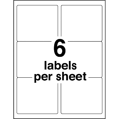 Avery Shipping Labels, Sure Feed, 3-1/3" x 4" , 600 White Labels (5164)