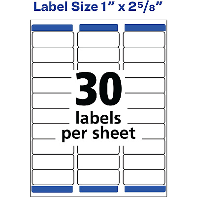 Avery Removable I.D. Laser/Inkjet Labels (AVE6460)