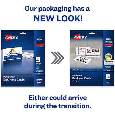 Avery Printable Business Cards with SureFeed (28371)