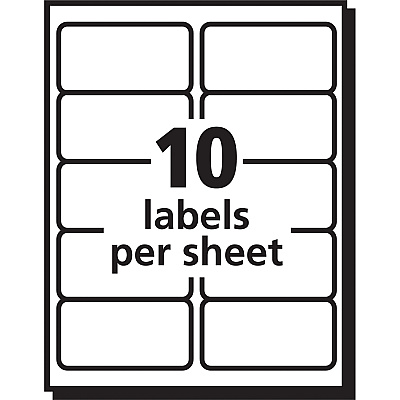Avery Clear Shipping Labels, Sure Feed, 2" x 4" , 500 Labels (AVE5663)