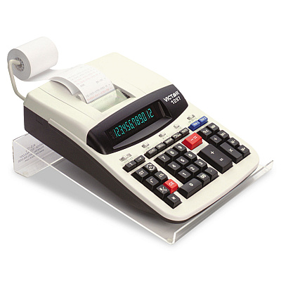 Victor Large Angled Acrylic Calculator Stand, 9 x 11 x 2, Clear (VCTLS125)