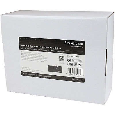 StarTech 2 Port High Res Vga Video Splitter (ST122PRO)