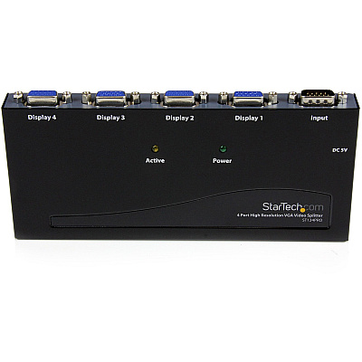 StarTech 4 Port High Res Vga Video Splitter (ST124PRO)