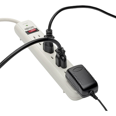 Tripp Lite Protect It! 7-Outlet Surge Protector, 12 ft. Cord, 1080 Joules, Diagnostic LED, Light Gray Housing (TLP712)