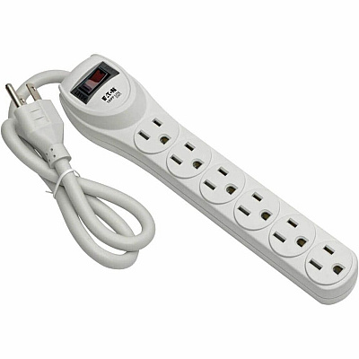 Eaton Tripp Lite Series Protect It! 6-Outlet Home Computer Surge Protector, 2 ft. (0.61 m) Cord, 180 Joules (TLP602)