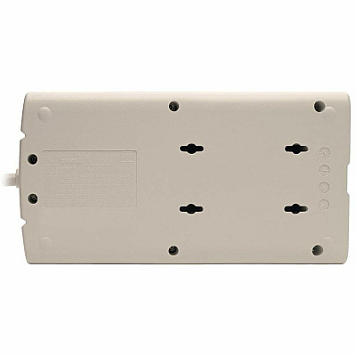 Eaton Tripp Lite Series Protect It! 8-Outlet Surge Protector, 8 ft. Cord with Right-Angle Plug, 1440 Joules, Diagnostic LEDs, Light Gray Housing (TLP808)
