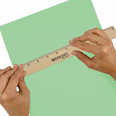 Westcott Beveled Metal Edge Wood Rulers (ACM05011)