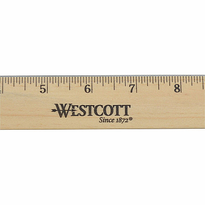 Westcott Beveled Metal Edge Wood Rulers (ACM05011)