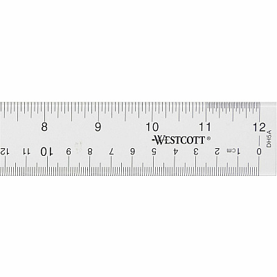 Westcott 12" Transparent Ruler (ACM10562)