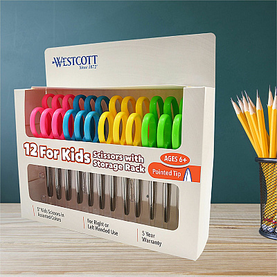 Westcott 5" Kids Pointed Tip Scissors (ACM13141)