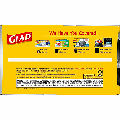 Glad Large Drawstring Trash Bags - ForceFlexPlus (CLO70358)
