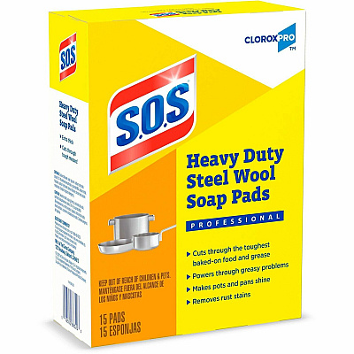 CloroxPro S.O.S Steel Wool Soap Pads (CLO88320)
