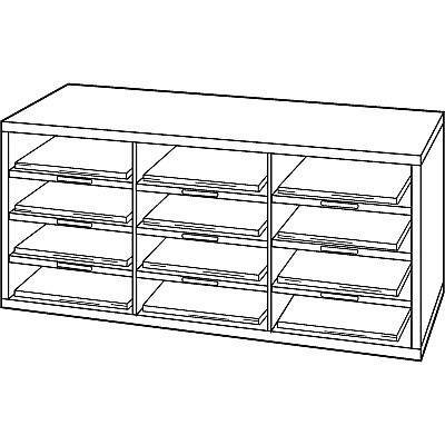 Fellowes 12-Compartment Sorter Literature Organizer (FEL25004)
