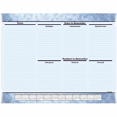AT-A-GLANCE Slate Blue Desk Pad, 22 x 17, Blue Sheets, Clear Corners, 12-Month (Jan to Dec): 2026 (89701)