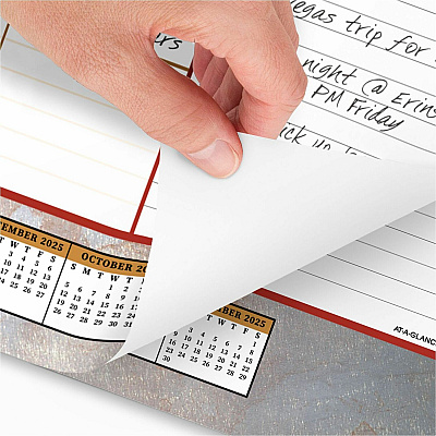 AT-A-GLANCE Marbled Desk Pad, Marbled Stone Artwork, 22 x 17, White/Multicolor Sheets, Clear Corners, 12-Month (Jan to Dec): 2026 (89702)