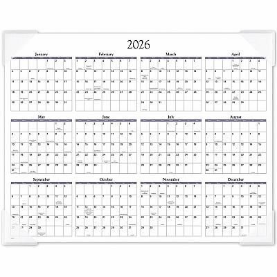 AT-A-GLANCE Landscape Panoramic Desk Pad, Landscapes Photography, 22 x 17, White Sheets, Clear Corners, 12-Month (Jan to Dec): 2026 (89802)