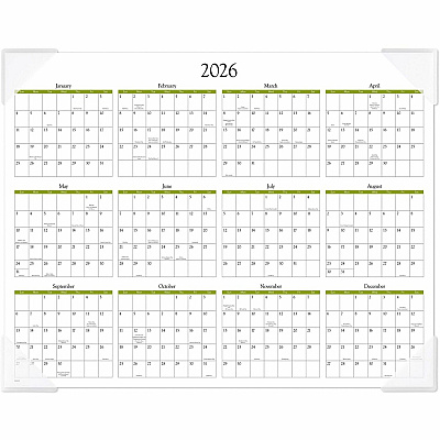 AT-A-GLANCE Seascape Panoramic Desk Pad, Seascape Panoramic Photography, 22 x 17, White Sheets, Clear Corners, 12-Month (Jan-Dec): 2026 (89803)