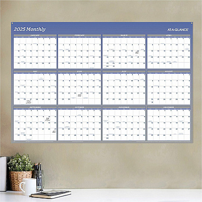 AT-A-GLANCE Vertical/Horizontal Erasable Quarterly/Monthly Wall Planner, 32 x 48, 12-Month (Jan to Dec): 2026 (A1152)
