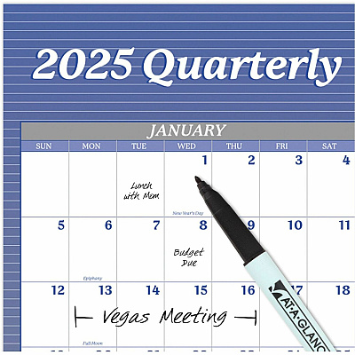 AT-A-GLANCE Vertical/Horizontal Erasable Quarterly/Monthly Wall Planner, 32 x 48, 12-Month (Jan to Dec): 2026 (A1152)