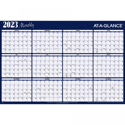 AT-A-GLANCE Erasable/Reversible Horizontal Yearly Wall Planner (A152)