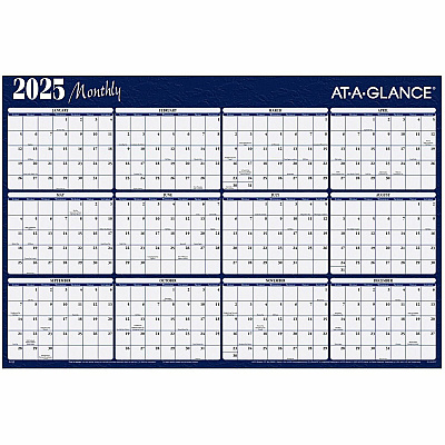AT-A-GLANCE Reversible Horizontal Erasable Wall Planner, 48 x 32, Assorted Sheet Colors, 12-Month (Jan to Dec): 2026 (A152)
