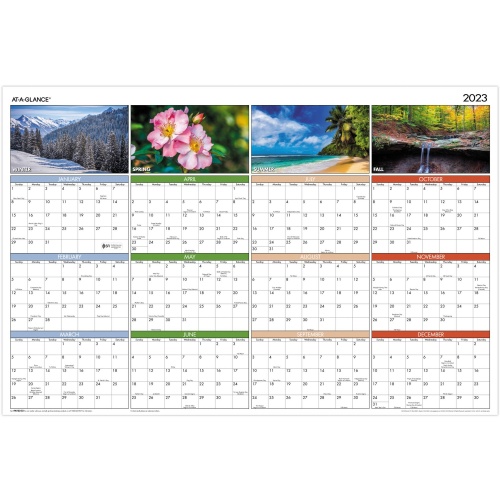 AT-A-GLANCE Seasons in Bloom Erasable/Reversible Wall Planner (PA133)